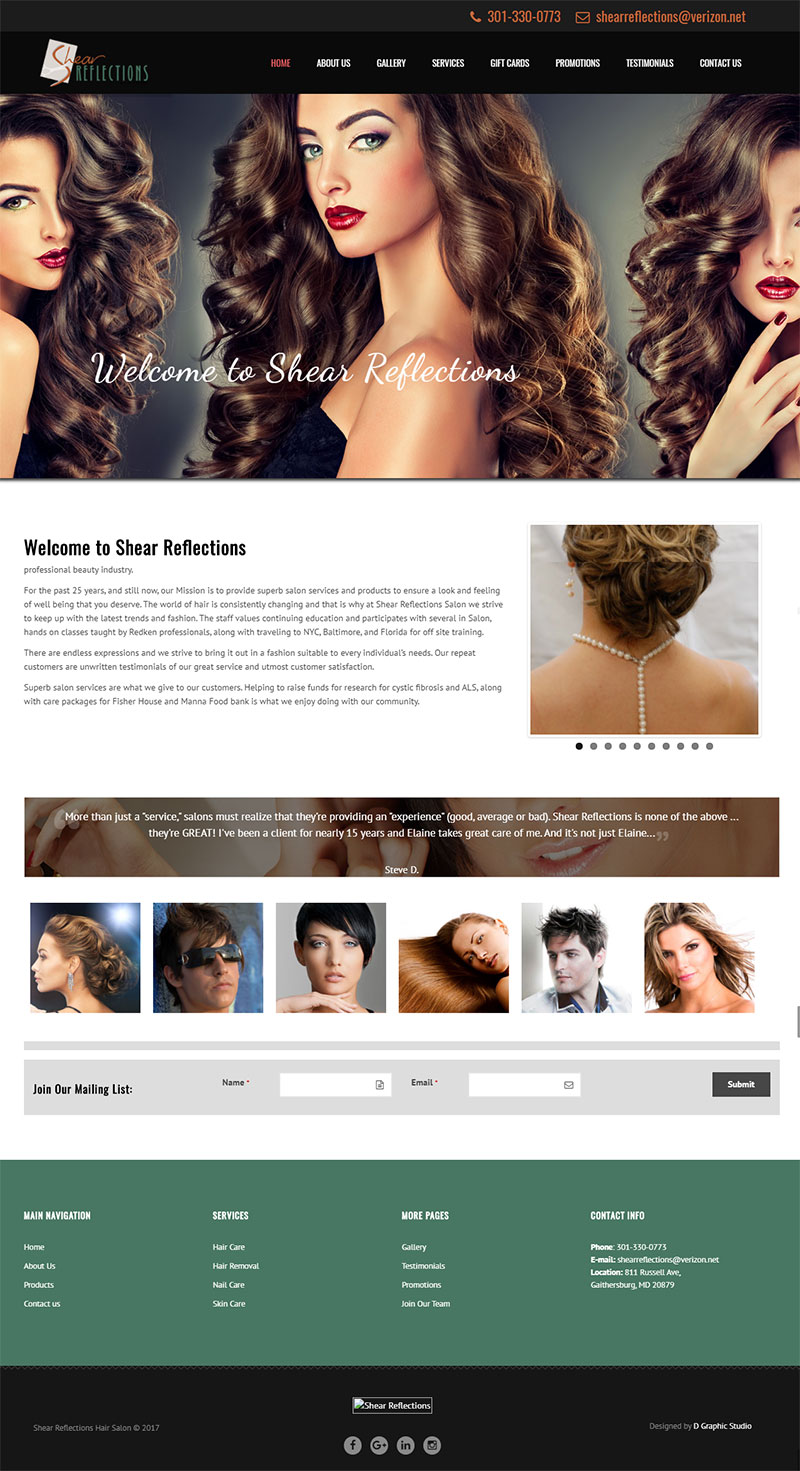 Hair Salon Web Design