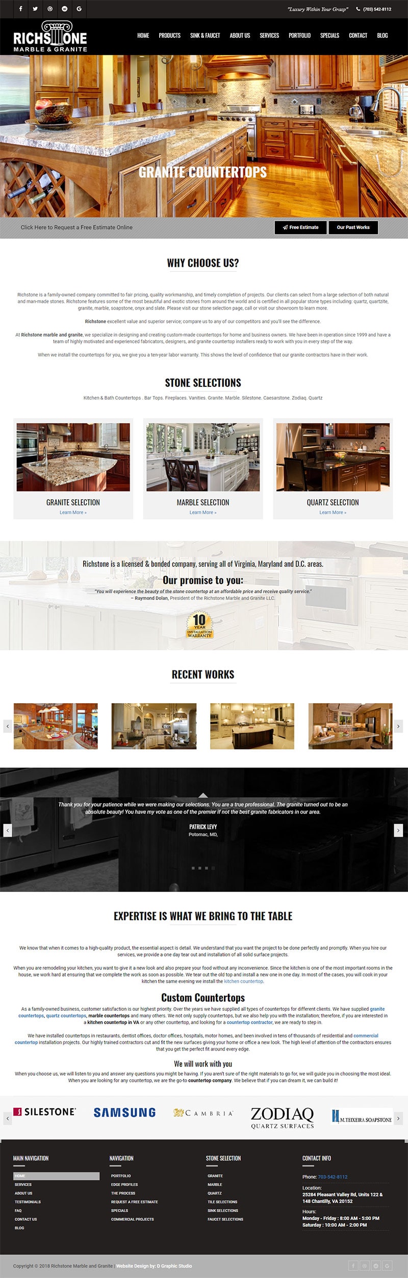Granite Countertops Website Design VA